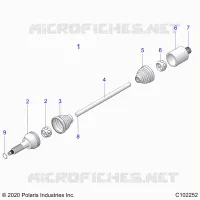 SYSTÃˆME DE TRANSMISSION, REAR DRIVE SHAFT