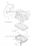 MOTEUR, MOUNTING FLANGE AND CARTER INFERIEUR