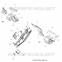 CHASSIS, PROTECTION D'EMBRAYAGE AND REPOSE PIEDS