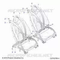 SIEGE MOUNTING, REAR, 6 POINT