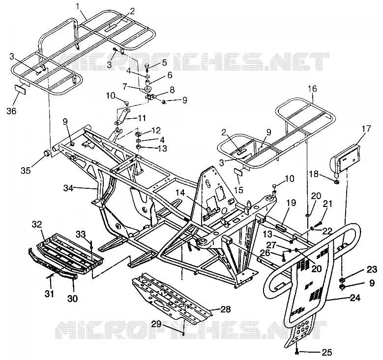 PARE CHOCS / PORTE PAQUET MOUNTING MAGNUM 4X4 W968144 AND  SWEDISH MAGNUM 4X4 S968144 (4936053605A007)