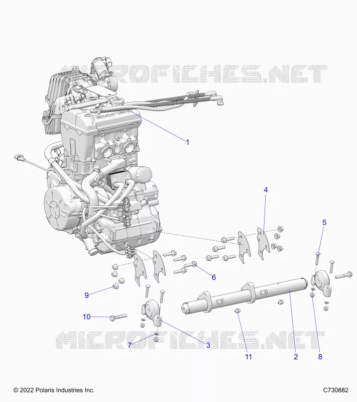 MOTEUR, MOUNTING & LONG BLOCK