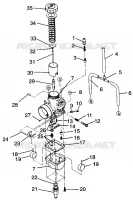 CARBURATEUR 600 XCR 0975677, 600 XCR SE H975677 AND EUROPEAN 600 XCR SE E975 (4937963796D004)