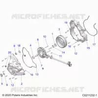 ENGINE, STATOR COVER AND FLYROUE