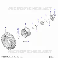 ROUES, FRONT TIRE AND BRAKE DISC