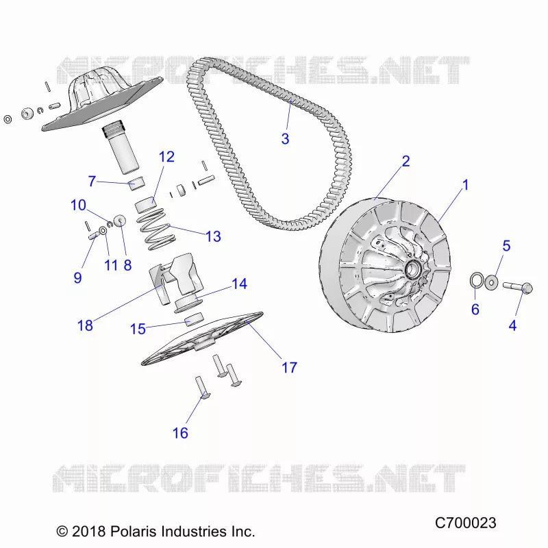 SYSTEME DE TRANSMISSION, SECONDARY CLUTCH