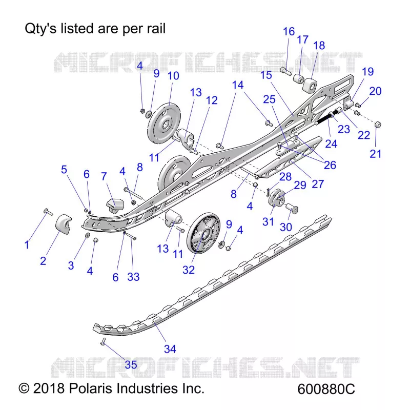 SUSPENSION, RAIL, LH/RH