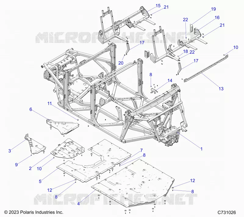 CHASSIS, MAIN FRAME AND SKID PLATES
