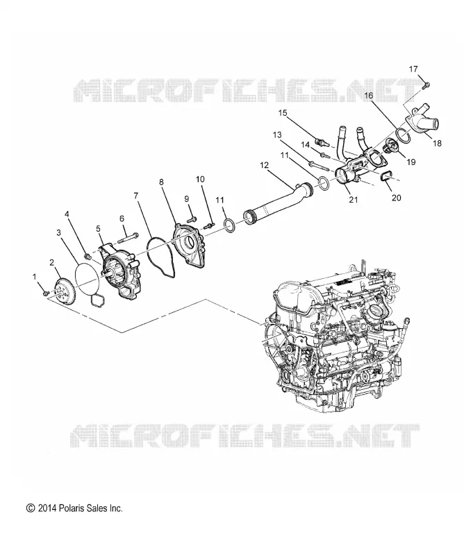 ENGINE, REFROIDISSEMENT, WATER PUMP RELATED PARTS