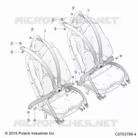 SIEGE BELT MOUNTING, REAR, PREMIUM/DELUXE