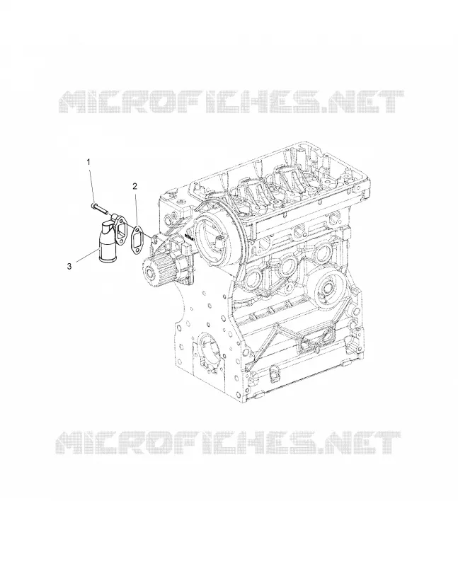 MOTEUR, ADMISSION D'EAU FLANGE