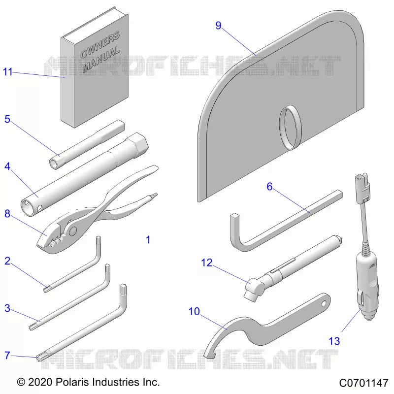 REFERENCE, MANUEL DU PROPRIETAIRE AND TOOL KIT