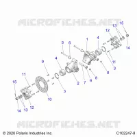 SUSPENSION ARRIERE HUBS, CARRIER AND BRAKE DISC