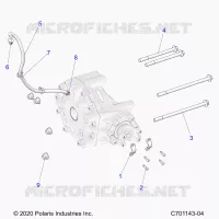 SYSTÃˆME DE TRANSMISSION, GEARCASE, REAR, MOUNTING