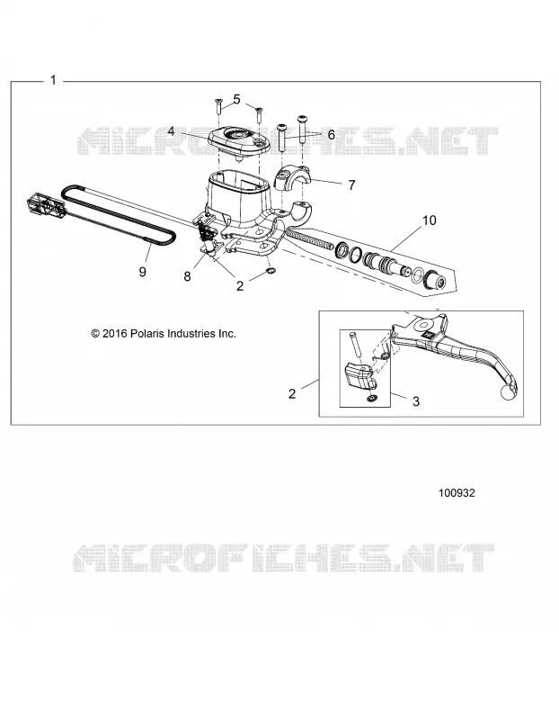 FREIN AVANT BRAKE LEVER AND MASTER CYLINDER