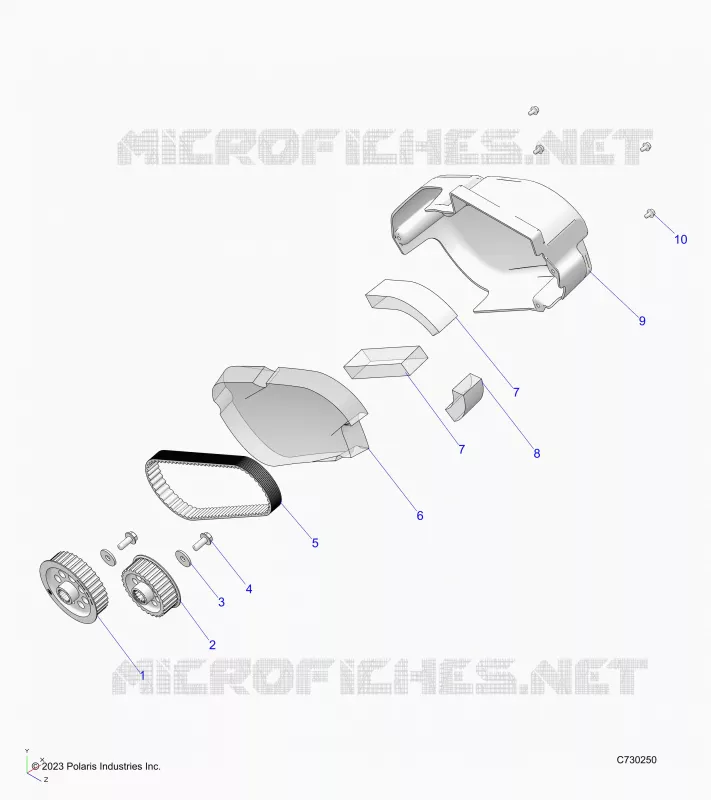 ELECTRICITE, MOTOR-EV, BELT, COVER AND SPROCKETS