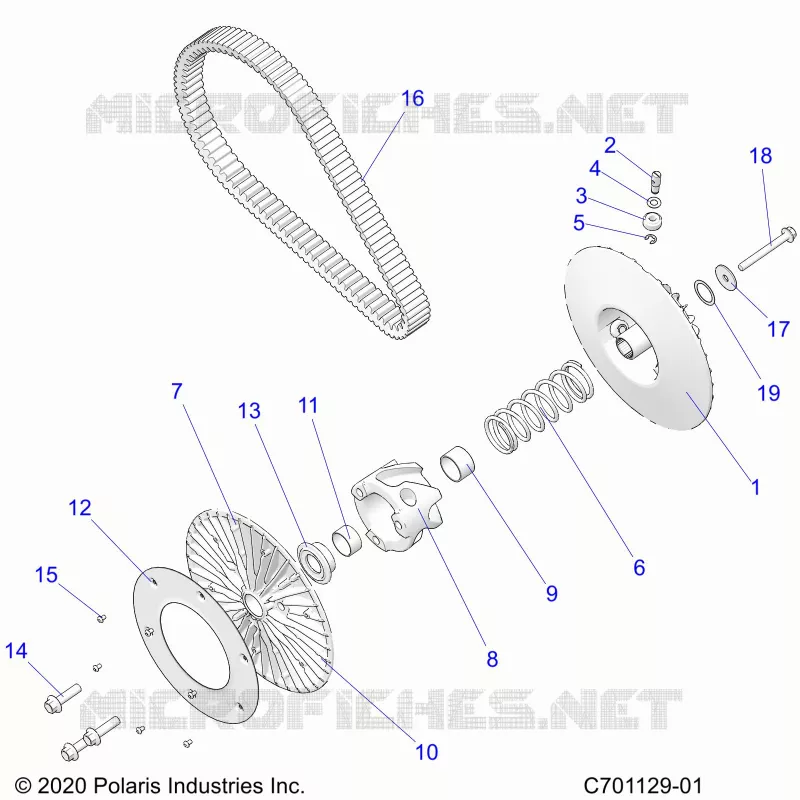 SYSTÃˆME DE TRANSMISSION, SECONDARY CLUTCH/BELT