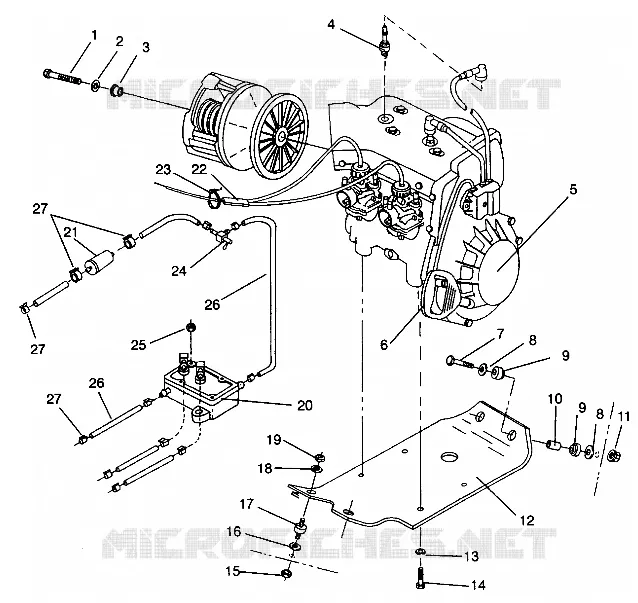 SUPPORT MOTEUR SUPER SPORT 0940743 (4927742774024A)