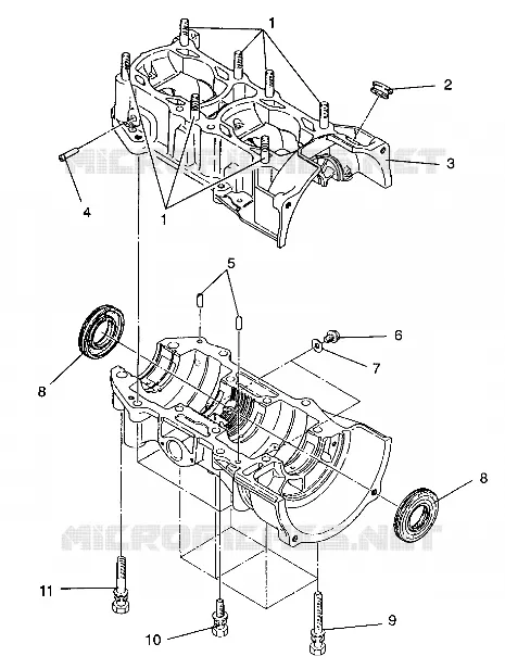 CARTERS MOTEUR ASSEMBLY 440 / 0930760 and 440 SKS / 0930560 (4922932293028A)