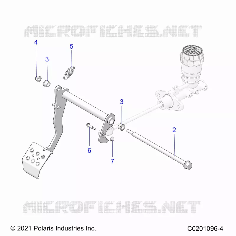 BRAKES, PEDAL AND MAITRE CYLINDRE MOUNTING