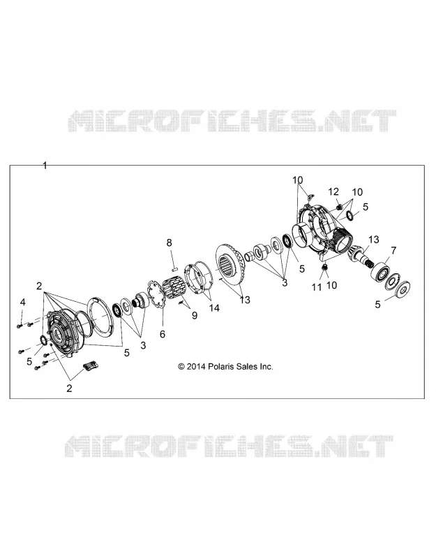 SYSTÈME DE TRANSMISSION, FRONT GEARCASE