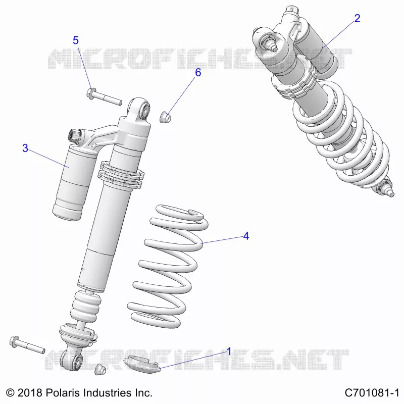 SUSPENSION, REAR SUPPORT AMORTISSEUR 