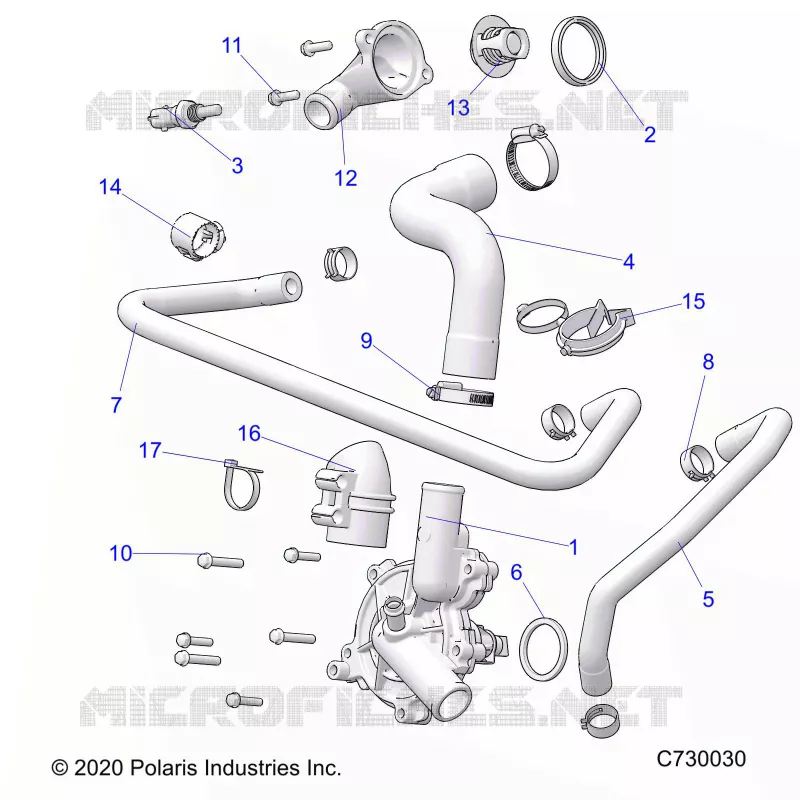 MOTEUR, WATERPUMP AND BYPASS