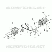 ENGINE, ALTERNATEUR AND COMPRESSOR