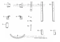 2 PASS HARD DOOR REPLACEMENT HARDWARE