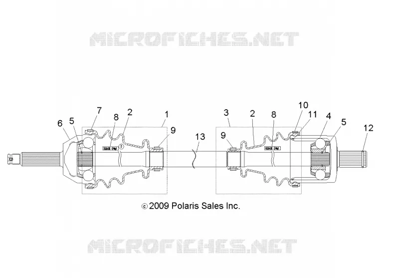 DRIVE TRAIN, CARDAN AVANT