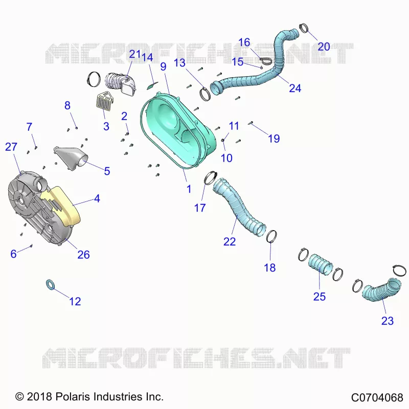 DRIVE TRAIN, COUVERCLE D'EMBRAYAGE AND DUCTING