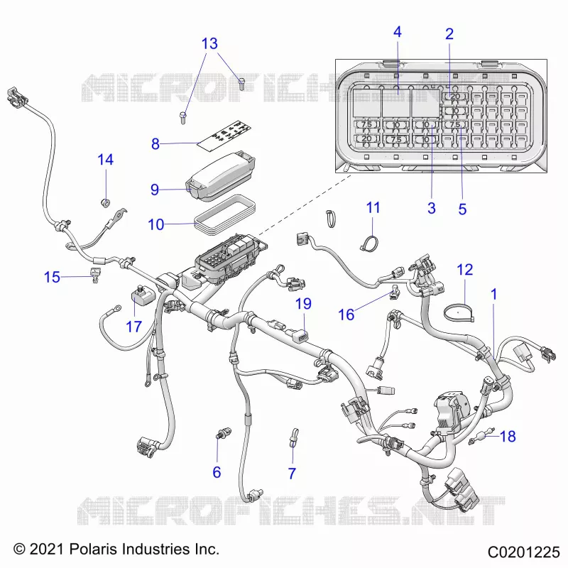 ELECTRICITE, WIRE HARNESS AND FUSES