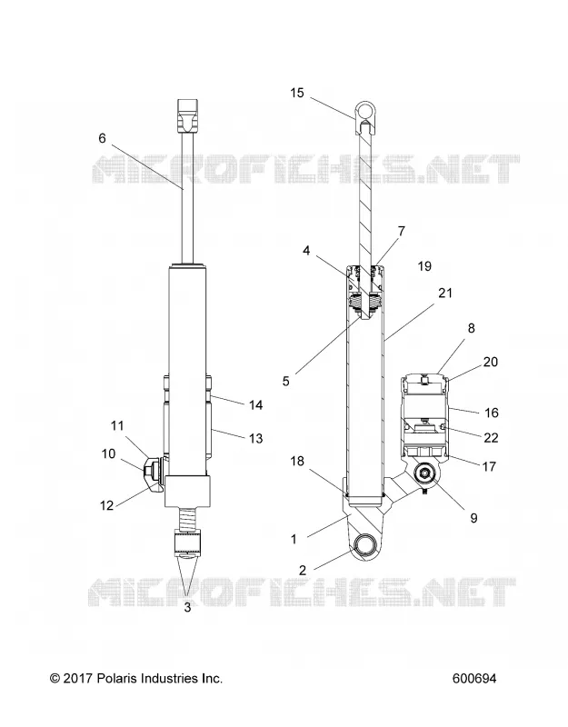 SUSPENSION, SHOCK, REAR TRACK (ADV., XC)