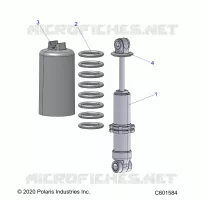 SUSPENSION, AMORTISSEUR AVANT TRACK