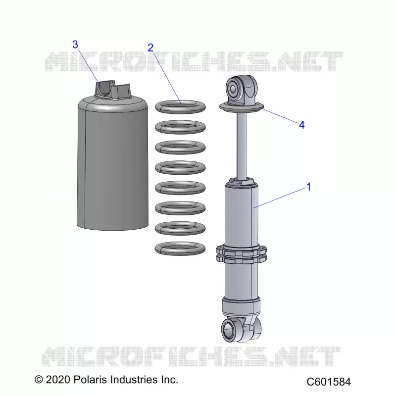 SUSPENSION, AMORTISSEUR AVANT TRACK
