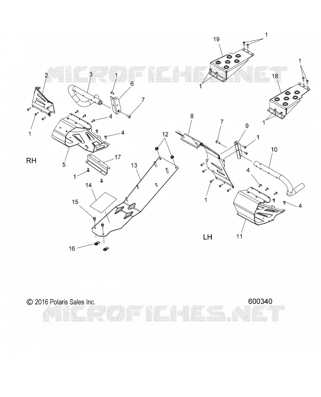 CHASSIS, PROTECTION D'EMBRAYAGE AND FOOTRESTS