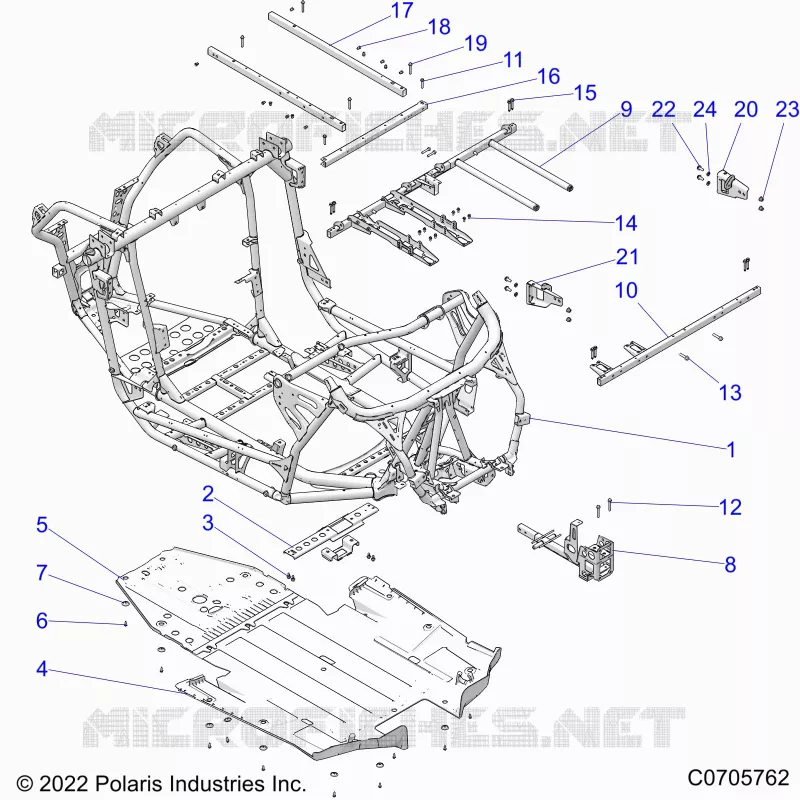 CHASSIS, MAIN FRAME AND SKID PLATES