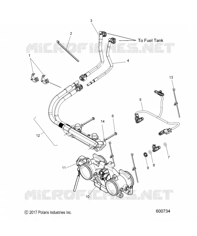 FUEL SYSTEM, RAIL, LINES AND CORPS DE PAPILON