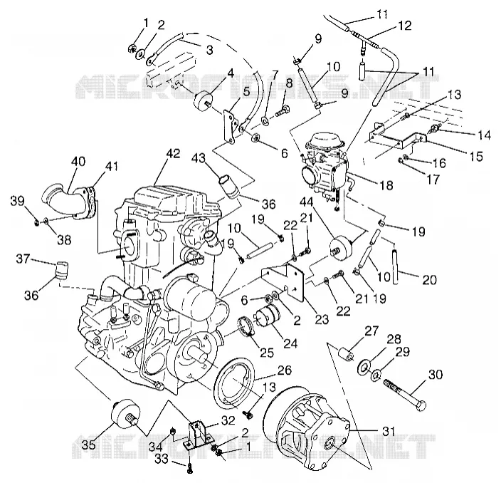 SUPPORT MOTEUR Magnum 4X4 W97AC42A, Swedish Magnum 4X4 S97AC42E and Norweg (4940834083A009)