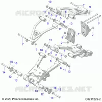 SUSPENSION ARRIERE CONTROL ARM, MOUNTING