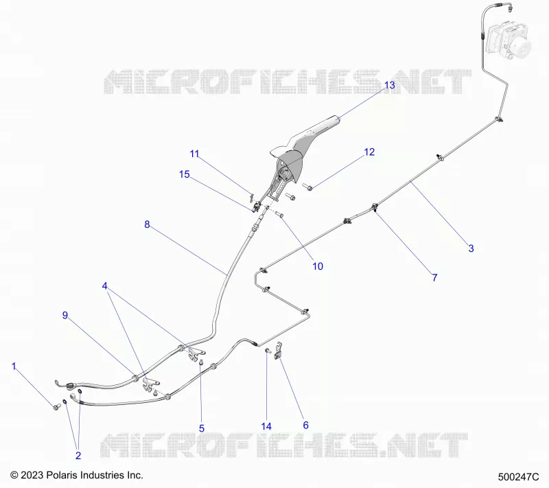 FREIN ARRIERE BRAKE LINE AND PARK BRAKE