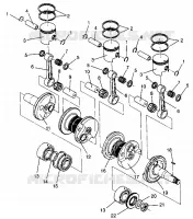 PISTON ET VILEBREQUIN RXL 0940768 AND RXL TOURING 0940869 (4925062506042A)