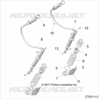 SUSPENSION, REAR SUPPORT AMORTISSEUR 