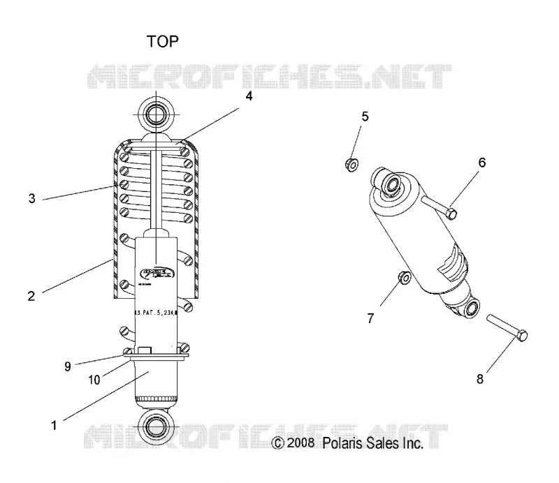 SUSPENSION, AMORTISSEUR AVANT TRACK