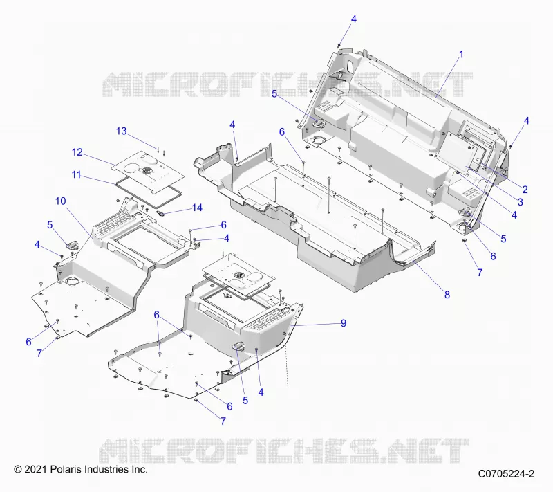 PLANCHER, REAR CLOSEOFFS