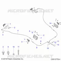 CHASSIS, CAPOT HINGE CABLE ASM.