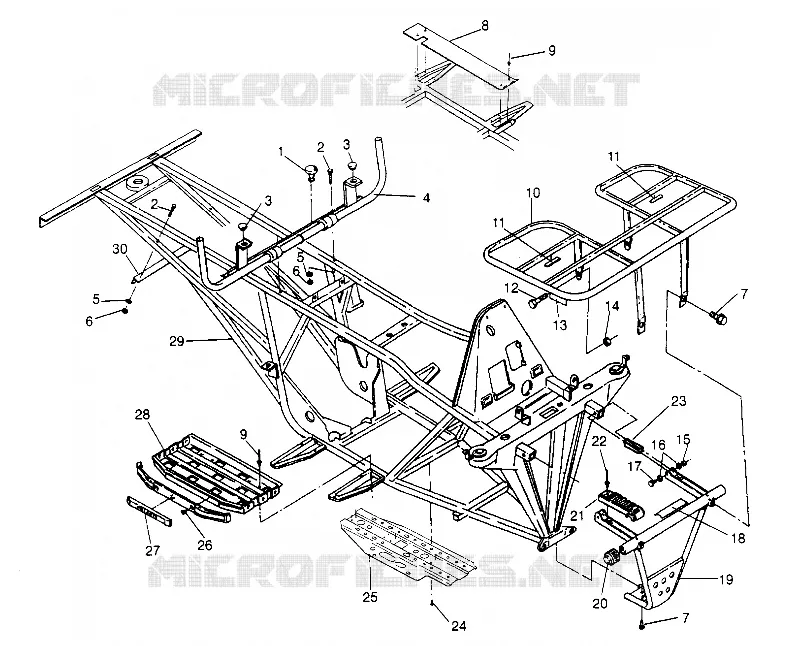 PARE CHOCS / PORTE PAQUET MOUNTING 6X6 300 W948730 (4926792679A007)