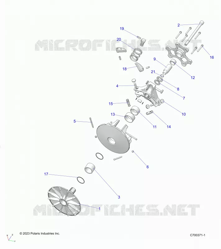 SYSTÃˆME DE TRANSMISSION, PRIMARY CLUTCH