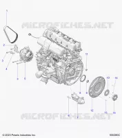 ENGINE, ALTERNATEUR, FLYWHEEL, AND STARTER