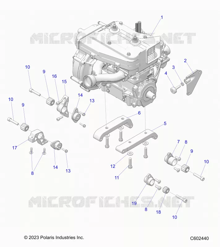 MOTEUR, MOUNTING & LONG BLOCK